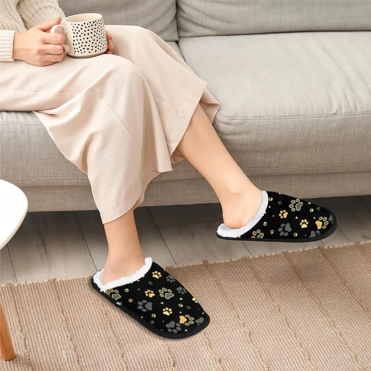 Watercolor Sea Turtle House Slippers, Soft, Comfortable Lining, Polyester, Slip-On, Round Toe, Patterned Animal Print, Adult, Unisex, Homeowners, Comfort Seekers