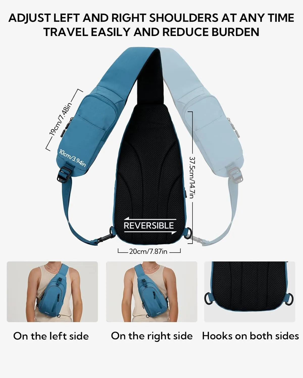 WATERFLY Crossbody Sling Backpack Sling Bag: Small and Stylish Design for Hiking Travel and Everyday Use