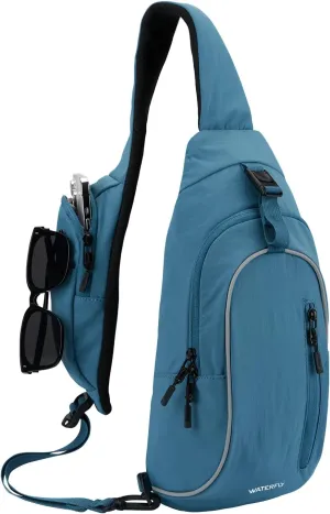 WATERFLY Crossbody Sling Backpack Sling Bag: Small and Stylish Design for Hiking Travel and Everyday Use
