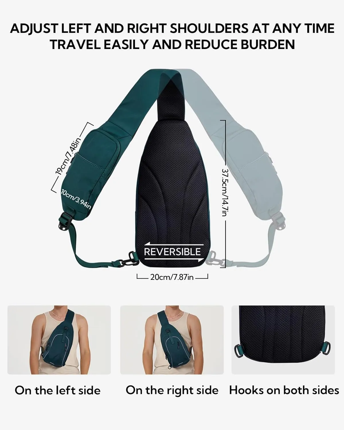 WATERFLY Crossbody Sling Backpack Sling Bag: Small and Stylish Design for Hiking Travel and Everyday Use