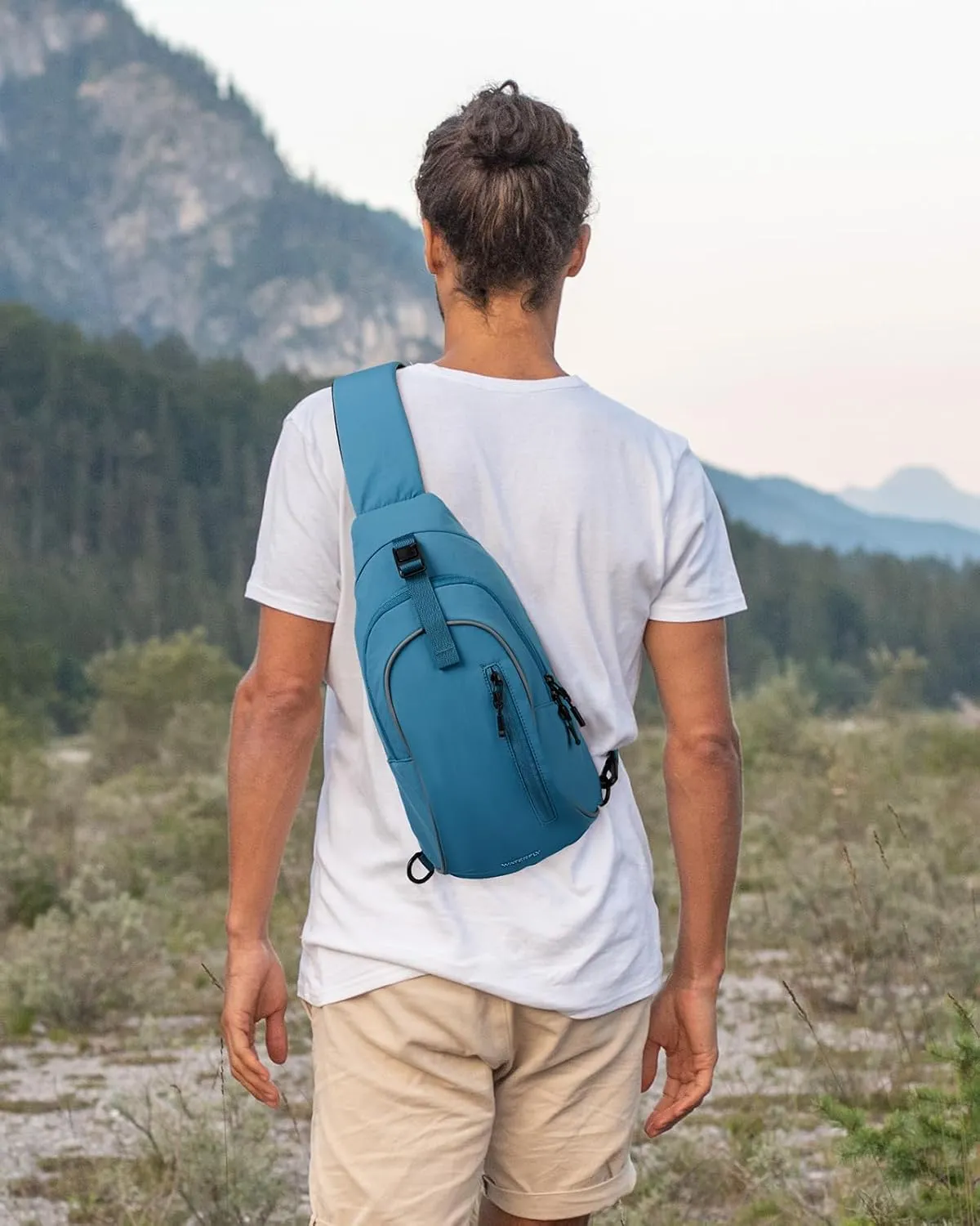 WATERFLY Crossbody Sling Backpack Sling Bag: Small and Stylish Design for Hiking Travel and Everyday Use