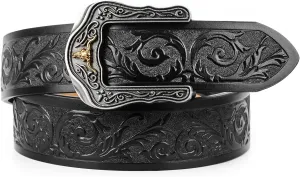 Western Leather Ratchet Belt for Men and Women Classic Design for Casual Wear and Jeans