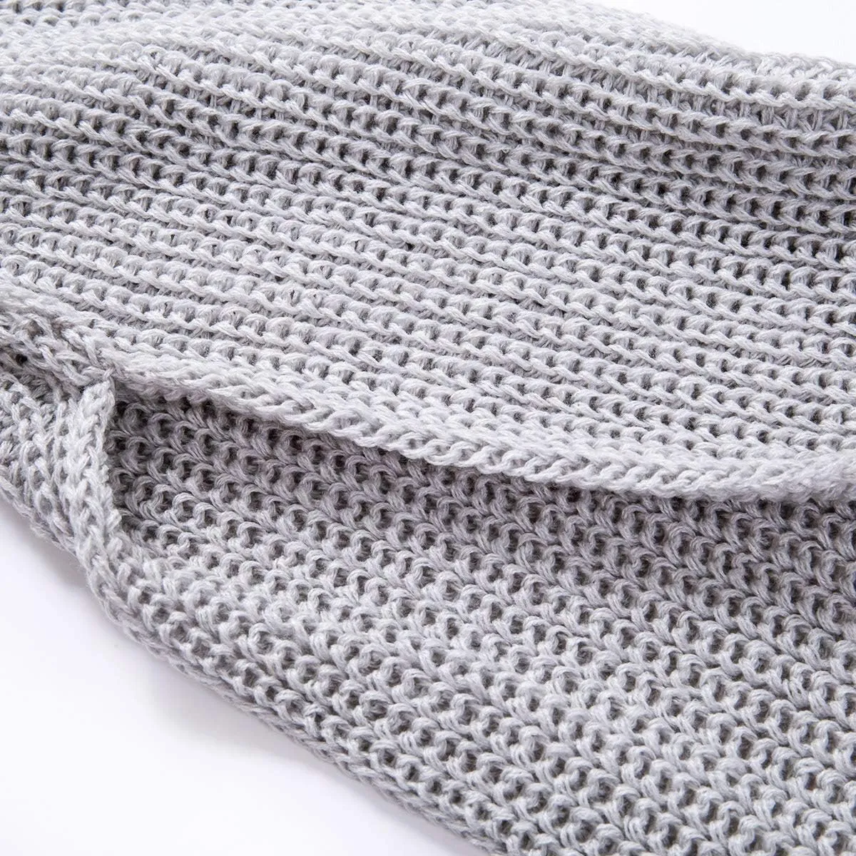 Women Fall Winter Snowfall Sweater Scarf with Sleeves Multi-Use Wrap Blanket Scarf Crochet Knitted Shawl Cape