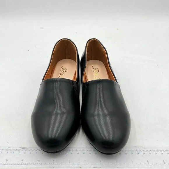 Women Fashion Closed Almond Toe Pumps Solid Color Loafer Flats Slip On Cozy Part