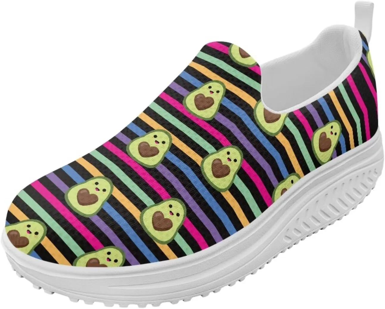 Women Slip-on Platform Loafers Casual Comfortable Loafer Shoes Slip Resistant Walking Sneaker