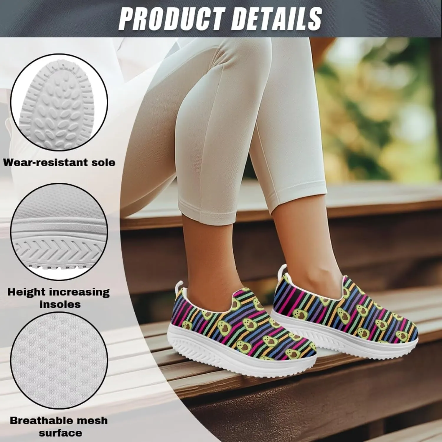 Women Slip-on Platform Loafers Casual Comfortable Loafer Shoes Slip Resistant Walking Sneaker