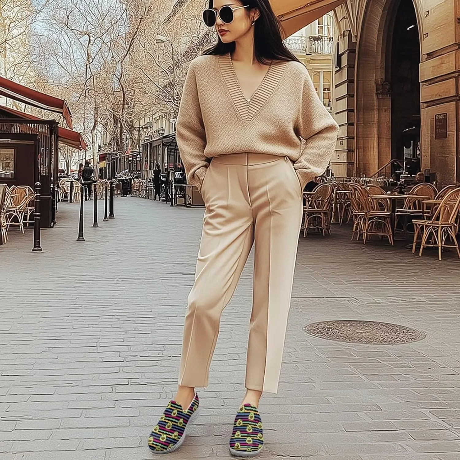 Women Slip-on Platform Loafers Casual Comfortable Loafer Shoes Slip Resistant Walking Sneaker