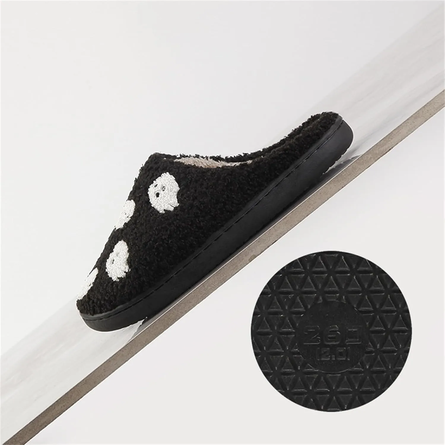 Women Slippers Cute House Slippers Strawberry Slippers Comfy Soft Bedroom Shoes Warm Fuzzy Slip-On Slippers Indoor Non-slip Plush Bedroom Slippers, E-24TX001