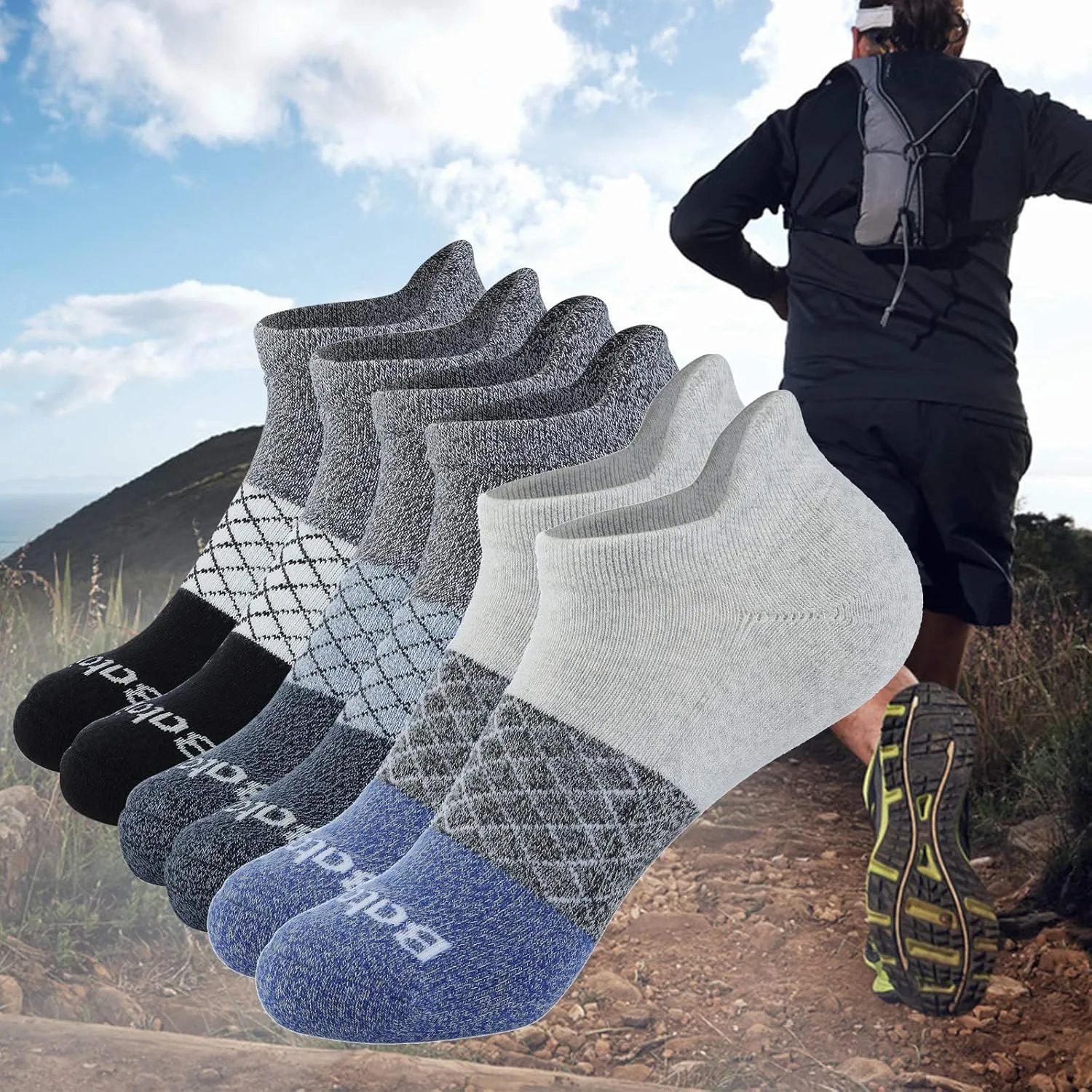 Women's Casual Ankle Socks Low Cut Athletic Socks 6 pairs