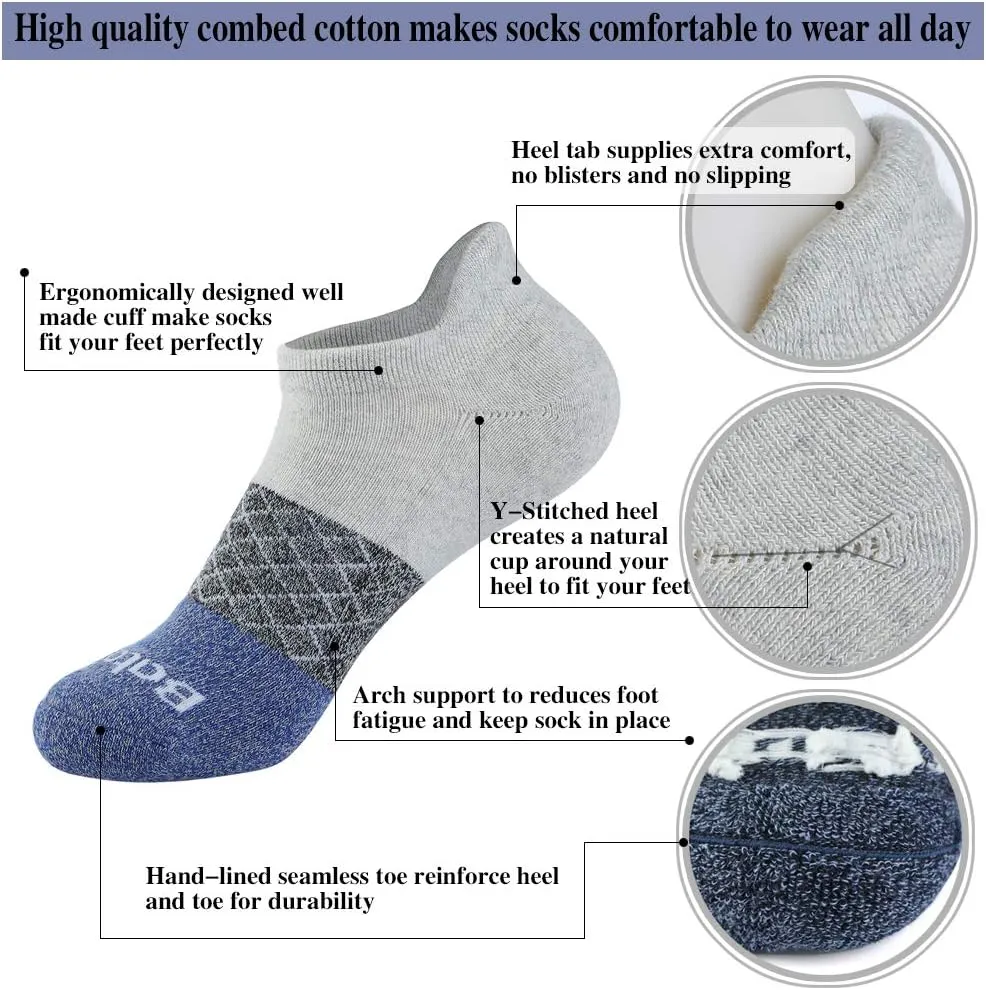 Women's Casual Ankle Socks Low Cut Athletic Socks 6 pairs