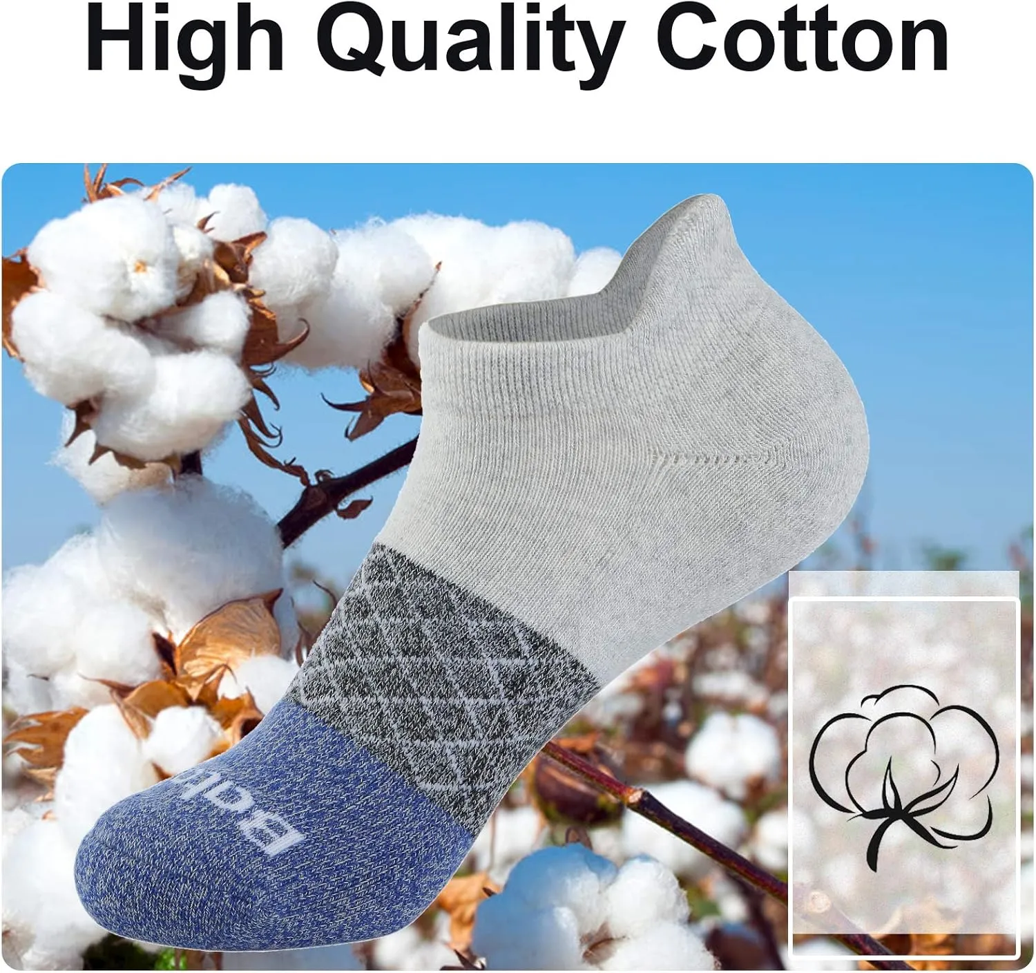 Women's Casual Ankle Socks Low Cut Athletic Socks 6 pairs