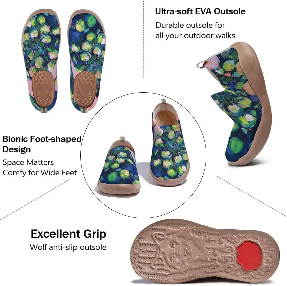 Women's Comfort Soft Walking Shoes Slip On Sneakers Knitted Art Painted Casual Loafers