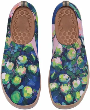Women's Comfort Soft Walking Shoes Slip On Sneakers Knitted Art Painted Casual Loafers