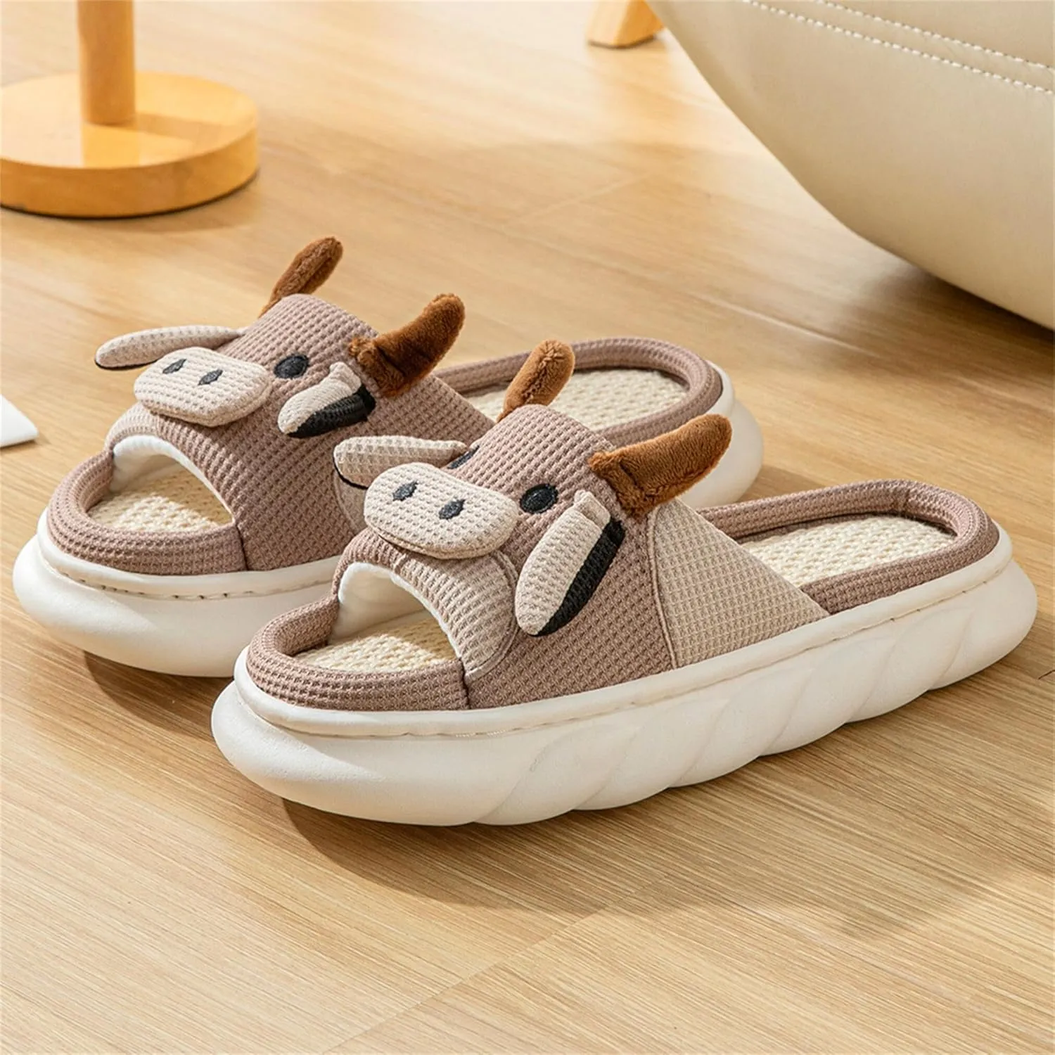 Women's Cute Animal Pig Slippers - Soft, Cosy Four Seasons Home Linen Slippers