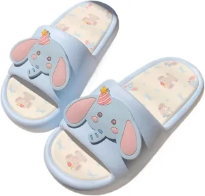 Women's Elephant Sandals Non-Slip Soft Slippers Cute Animal Bathroom Slip-on Slides Removable Sole Thick Sole Indoor