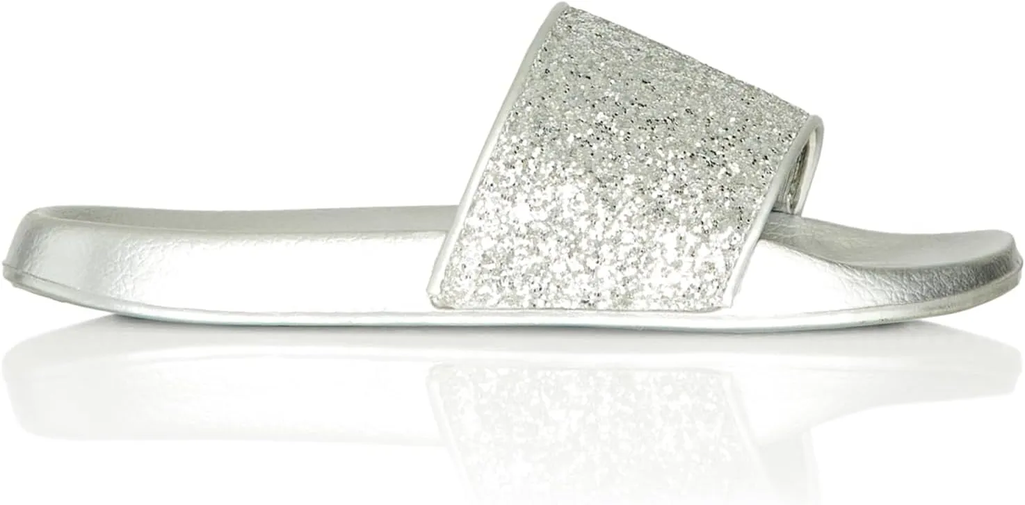 Women's Extra Wide Fit Sally Sparkle Slide Sandal