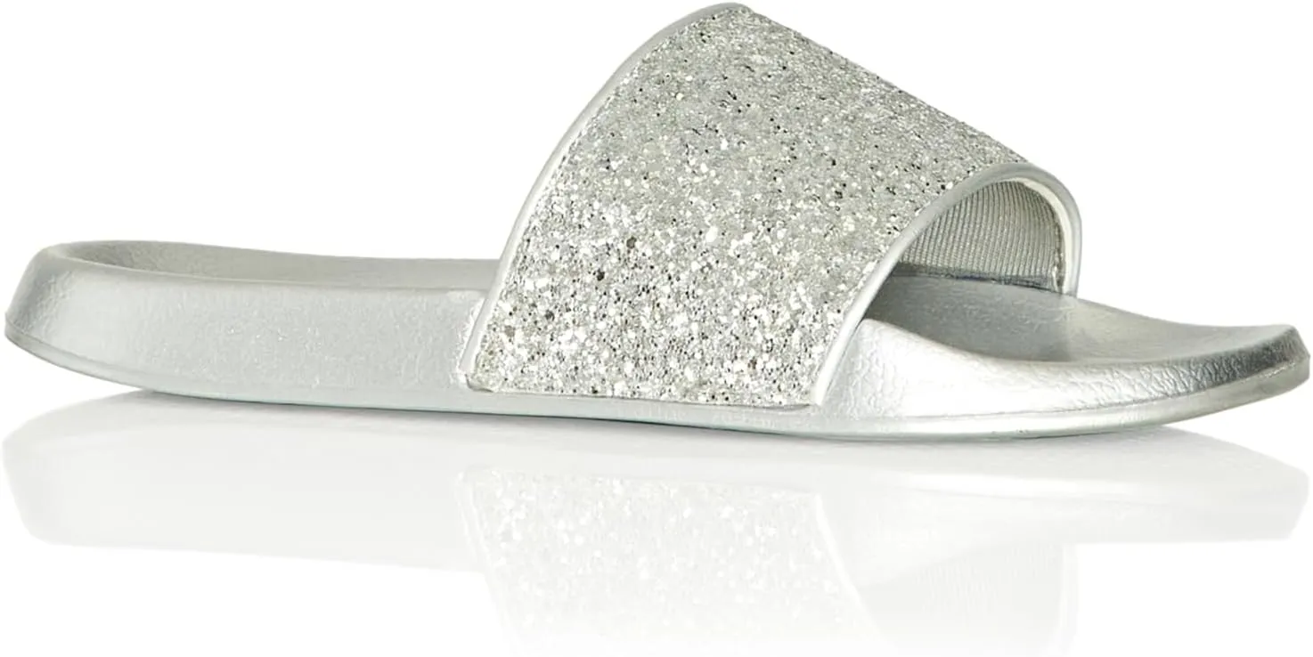 Women's Extra Wide Fit Sally Sparkle Slide Sandal