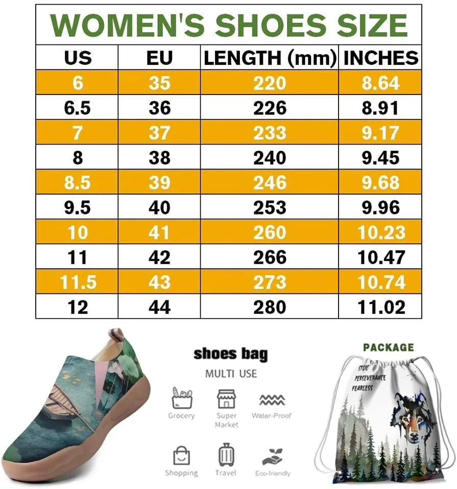 Women's Fashion Sneaker Ladies Travel Shoes Cat Painted Knit Slip On Loafers