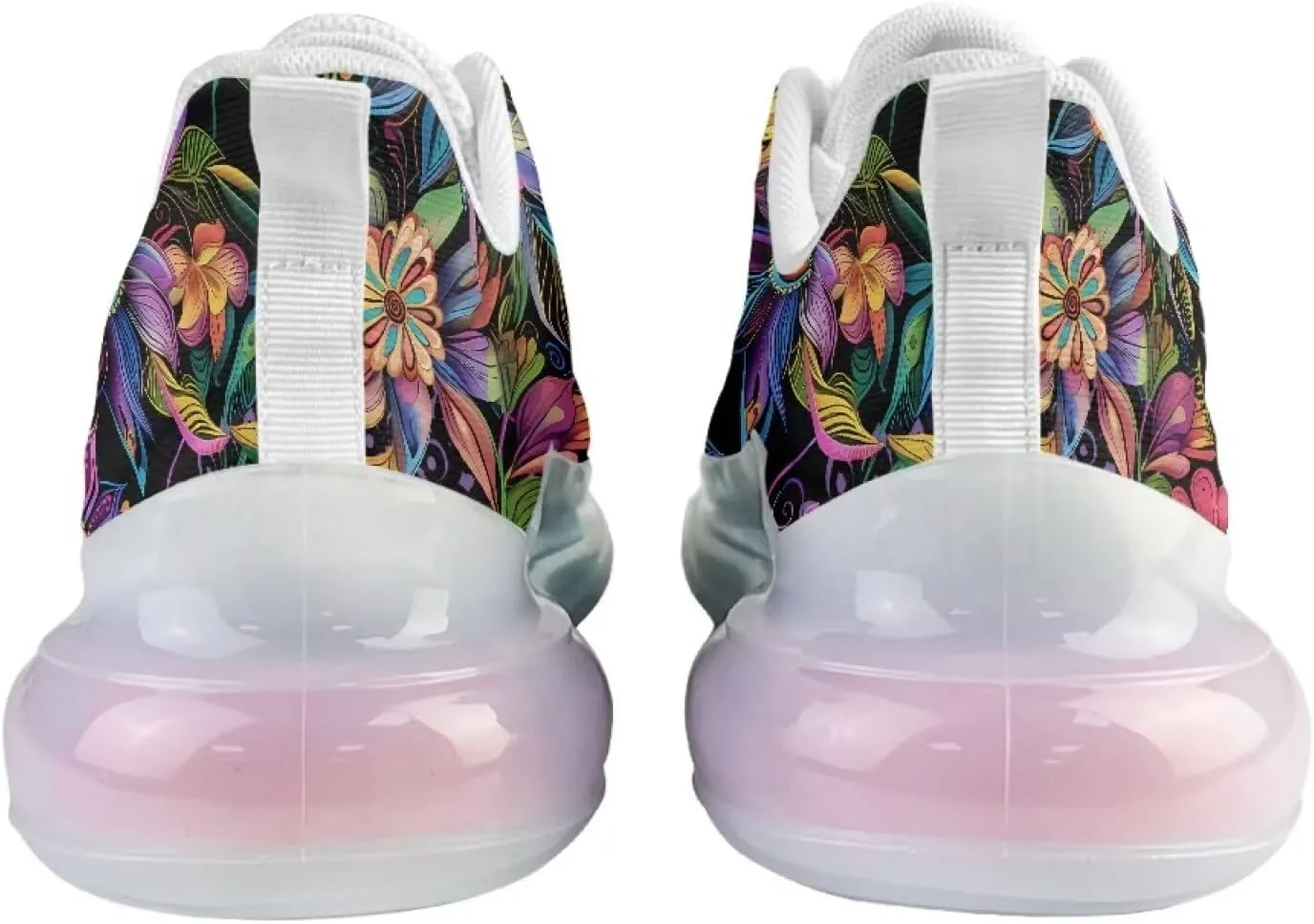 Women's Floral Print Sneaker Soft Lightweight Non Slip Tennis Sneaker Footwear Air Cushion Walking Shoes for Women US 6-11