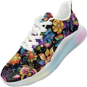 Women's Floral Print Sneaker Soft Lightweight Non Slip Tennis Sneaker Footwear Air Cushion Walking Shoes for Women US 6-11