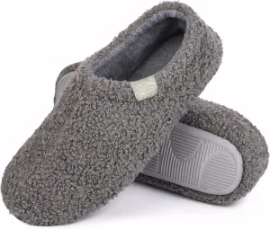 Women's Fuzzy Curly Fur Memory Foam Loafer Slippers with Polar Fleece Lining