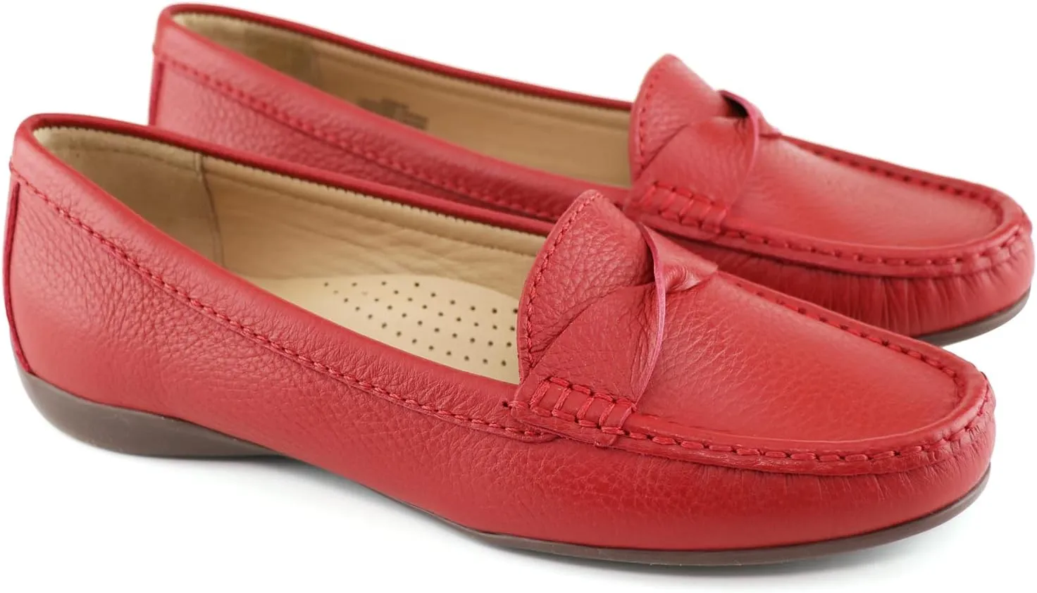 Women's Genuine Leather Casual Comfort Slip on Loafers