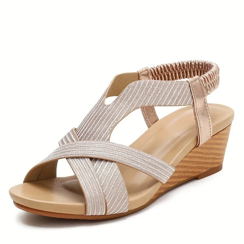 WOMEN'S LEATHER PLATFORM WEDGE ORTHOPEDIC SANDALS