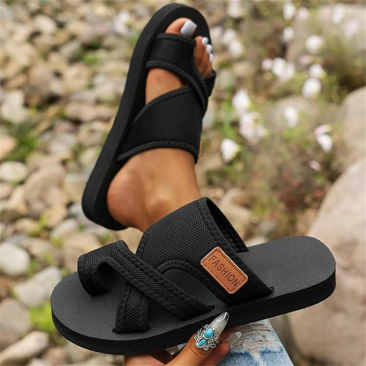 Women'S Orthopedic Sandals 2025 Beach Slide Sandals With Arch Support Breathable Comfortable Vacation Flip Flops