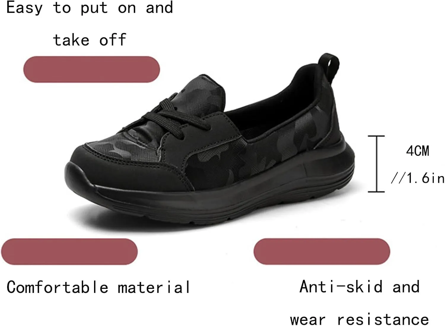 Women's Pattern Print Slip On Walking Shoes Comfortable Casual Arch Support Non-Slip Breathable Soft Sole Low Top Loafers Flats