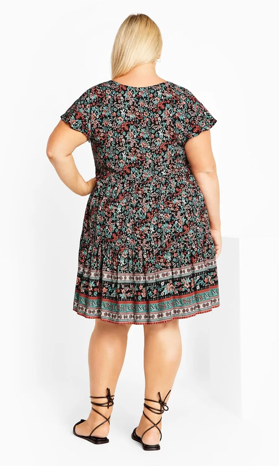 Women's Plus Size Dress Unwind Tiers