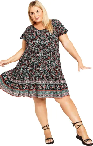 Women's Plus Size Dress Unwind Tiers