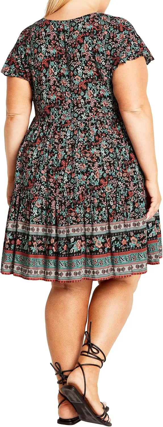 Women's Plus Size Dress Unwind Tiers