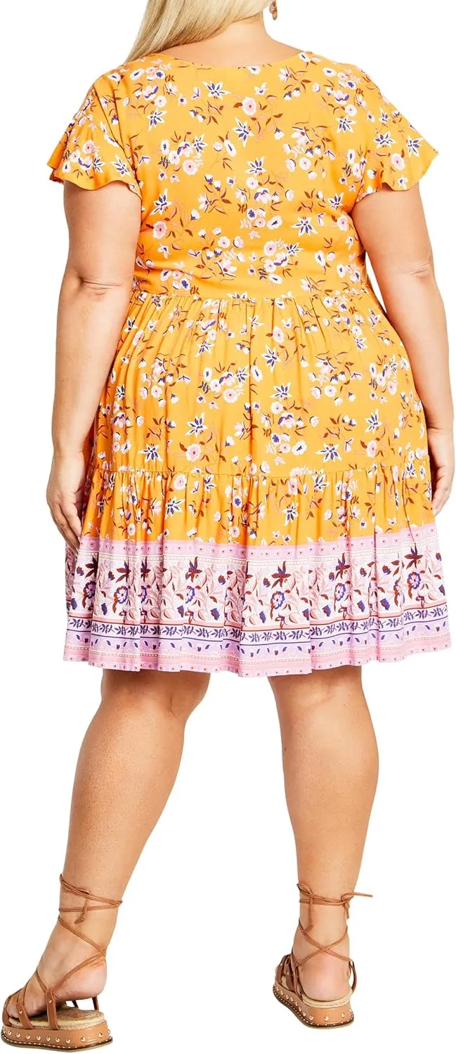 Women's Plus Size Dress Unwind Tiers