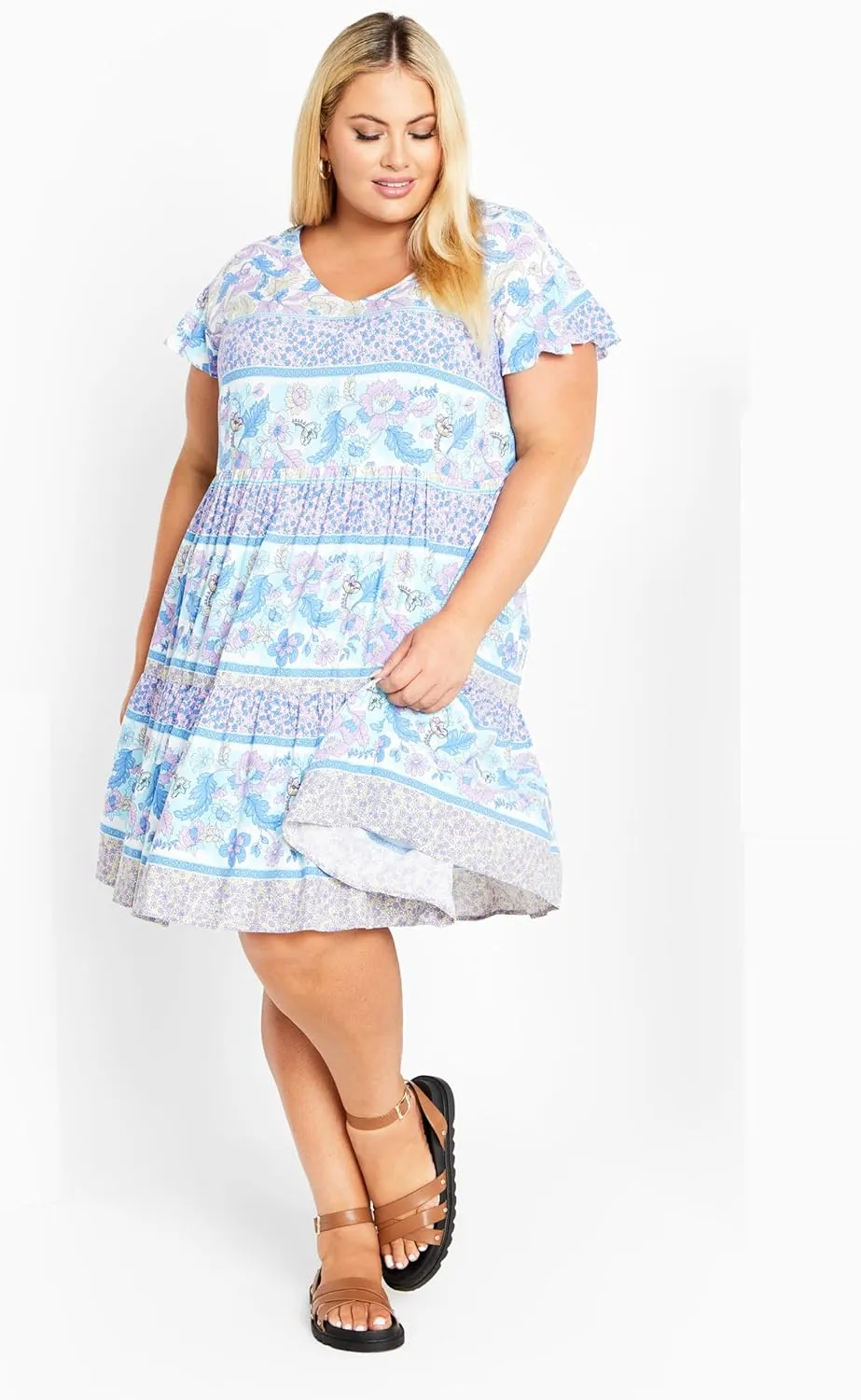 Women's Plus Size Dress Unwind Tiers