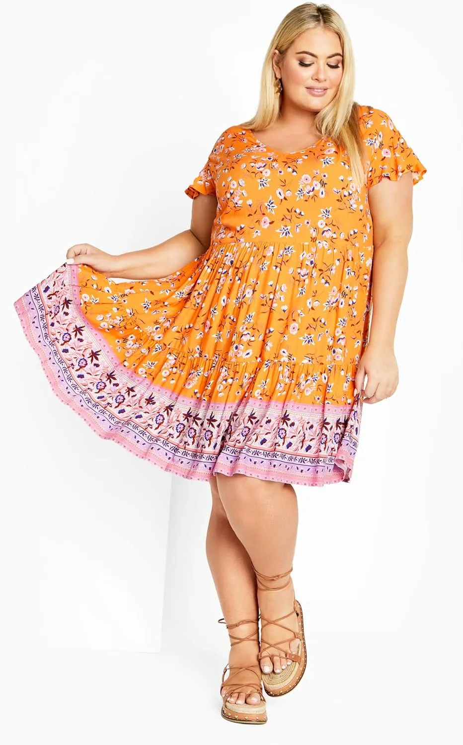 Women's Plus Size Dress Unwind Tiers