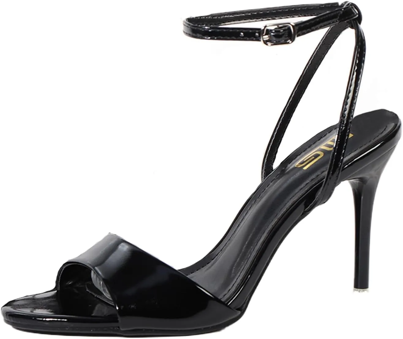 Women's Pointed Toe Elegant Stiletto Strappy Sandals with Ankle Strap Buckle Summer Open Toe Lace Up High Heeled Dress Sandals for Party Prom Wedding