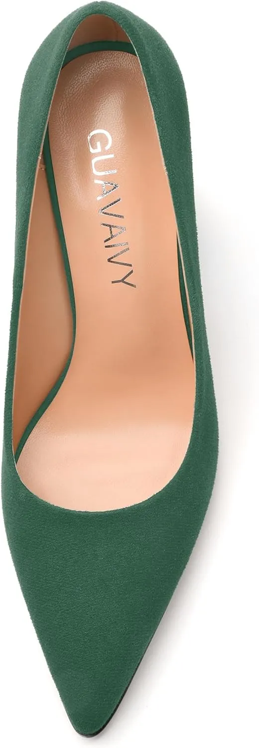 Women's Pumps, Pointed Closed Toe Chunky High Heels, Fashion Solid High Heel Shoes for Women