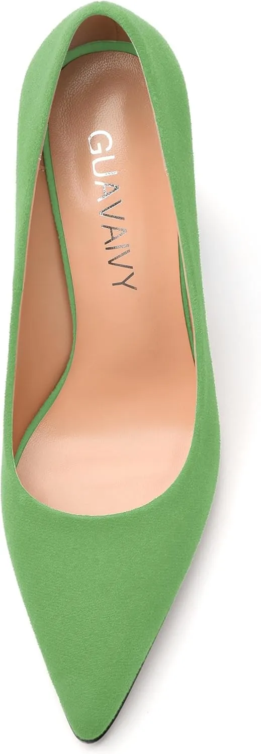 Women's Pumps, Pointed Closed Toe Chunky High Heels, Fashion Solid High Heel Shoes for Women