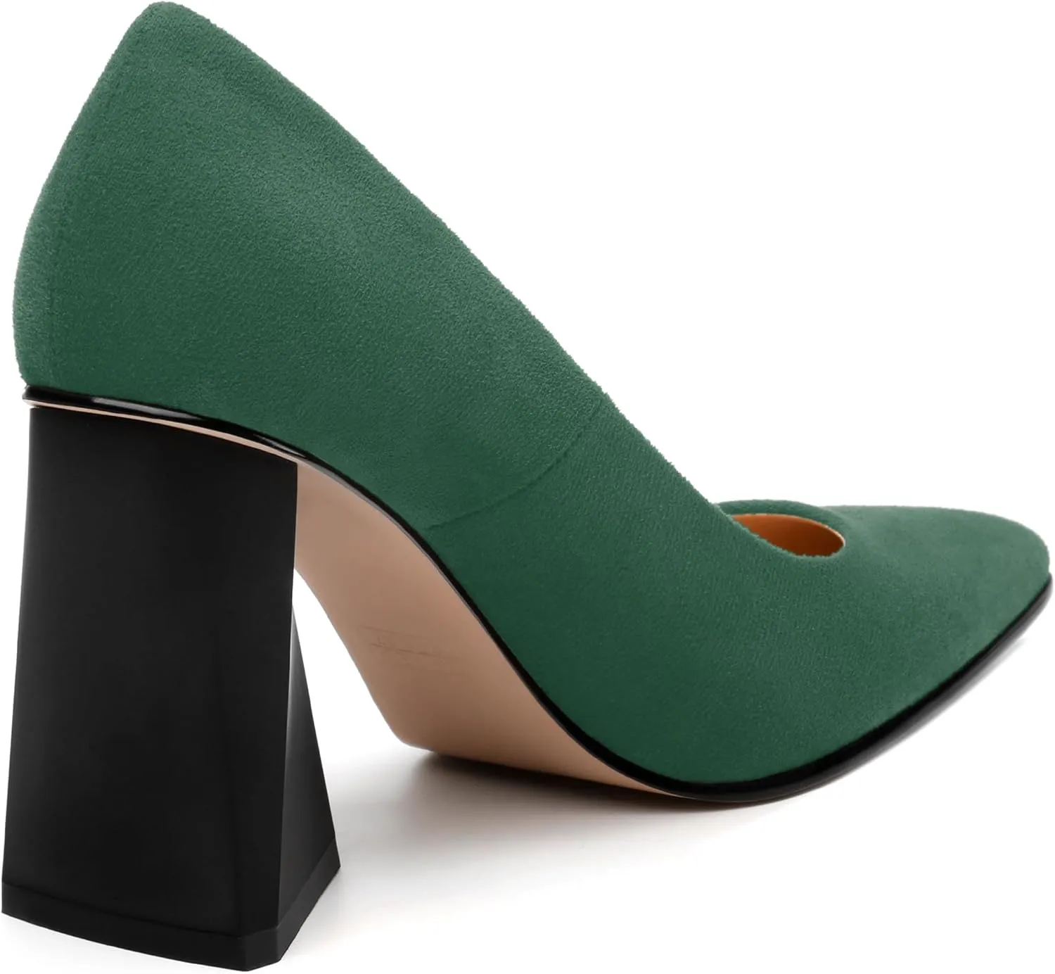 Women's Pumps, Pointed Closed Toe Chunky High Heels, Fashion Solid High Heel Shoes for Women