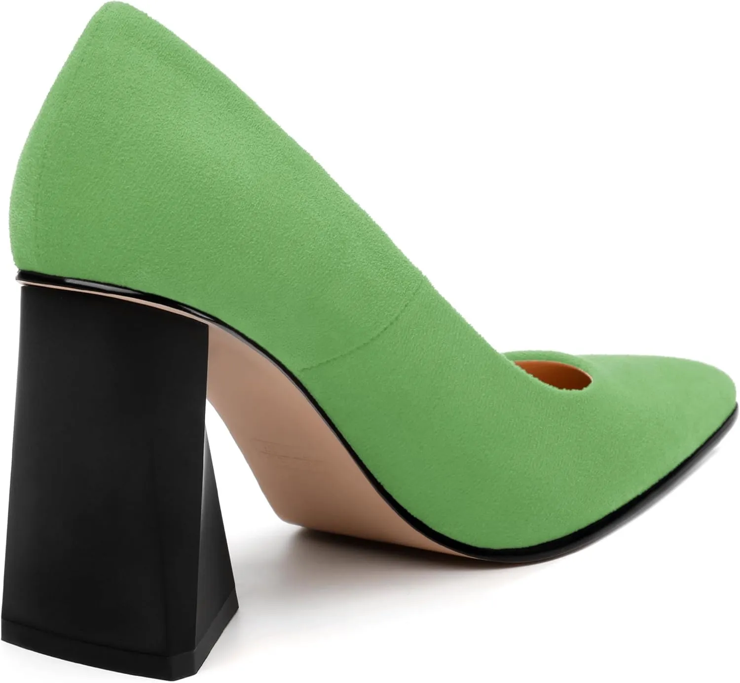 Women's Pumps, Pointed Closed Toe Chunky High Heels, Fashion Solid High Heel Shoes for Women