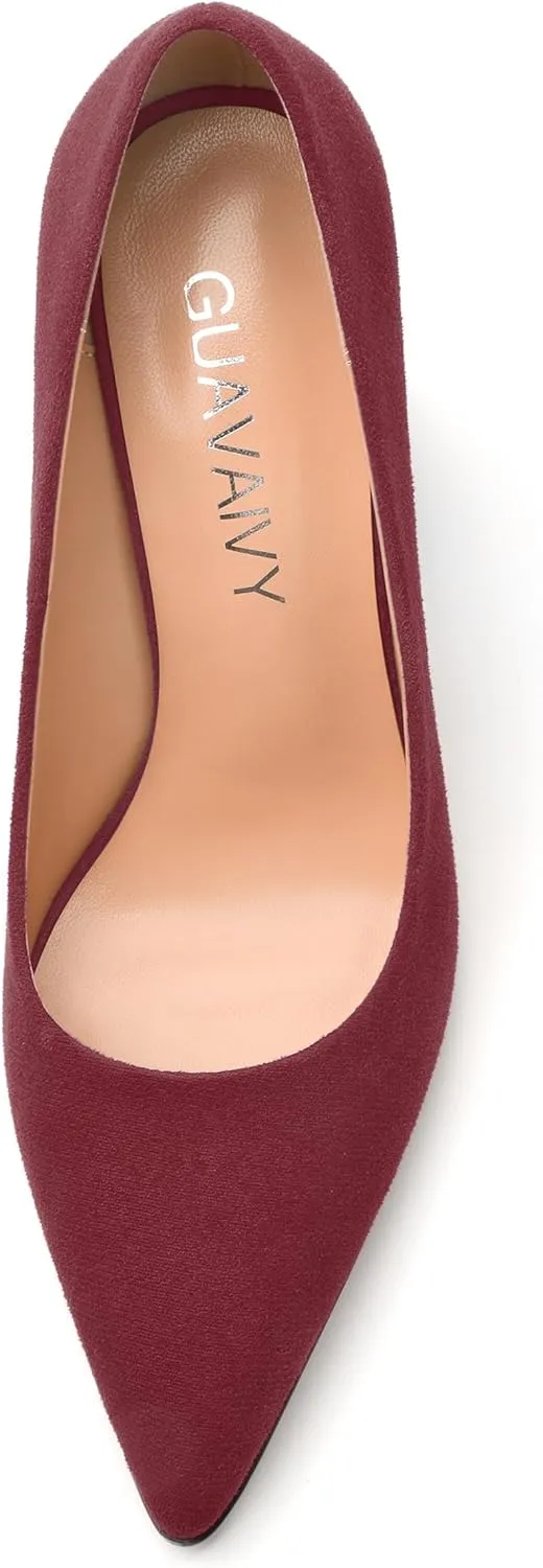 Women's Pumps, Pointed Closed Toe Chunky High Heels, Fashion Solid High Heel Shoes for Women