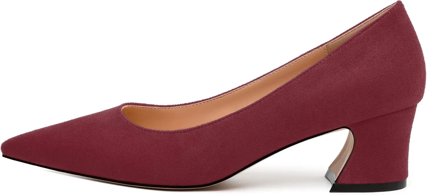 Women's Pumps, Pointed Toe Low Heel Shoes, Fashion Womens Dress Pumps for Daily Party Work