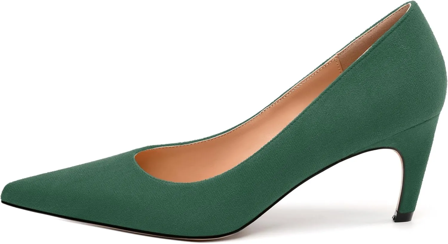 Women's Pumps, Pointed Toe Mid Stiletto Heels, Slip On Fashion Solid Dress Wedding Working Shoes for Women 2.5 inch