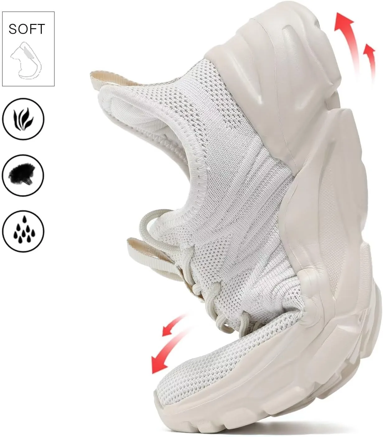 Womens Running Shoes Slip-on Walking Tennis Sneakers Lightweight Breathable Casual Soft Sole Mesh Workout Sports Shoes
