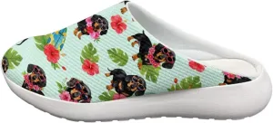 Womens Slip on Garden Clogs Shoes Casual Home Slippers Lightweight Soft Sneakers with Arch Support Size 5.5-13.5 White Sole