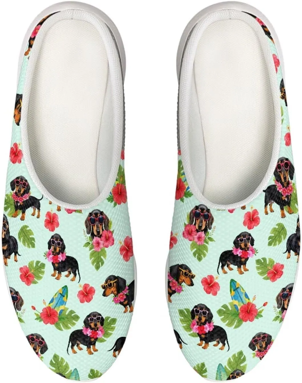Womens Slip on Garden Clogs Shoes Casual Home Slippers Lightweight Soft Sneakers with Arch Support Size 5.5-13.5 White Sole