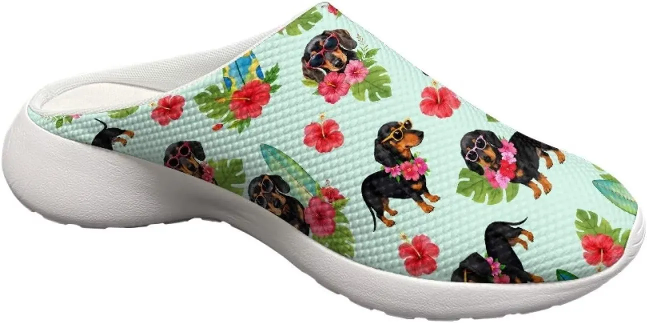 Womens Slip on Garden Clogs Shoes Casual Home Slippers Lightweight Soft Sneakers with Arch Support Size 5.5-13.5 White Sole
