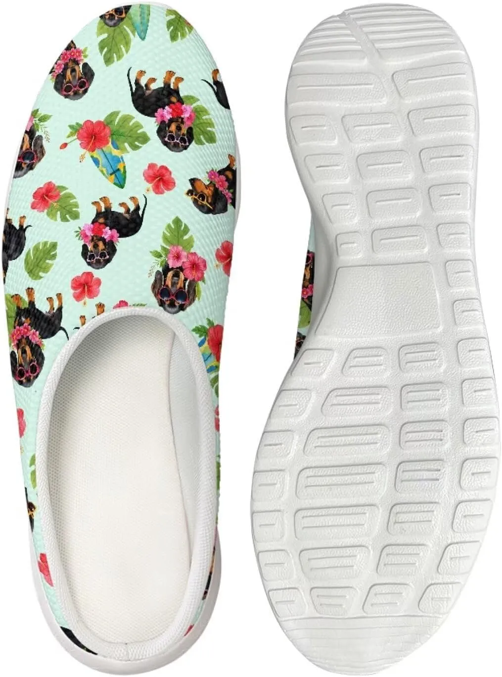 Womens Slip on Garden Clogs Shoes Casual Home Slippers Lightweight Soft Sneakers with Arch Support Size 5.5-13.5 White Sole