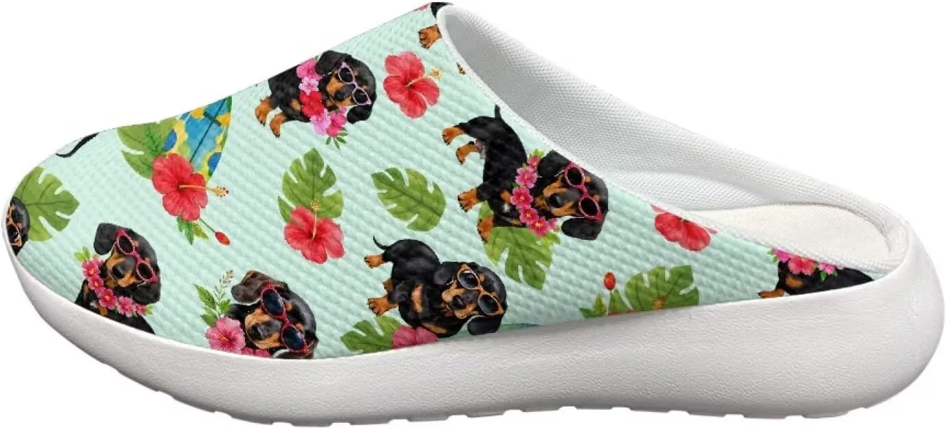 Womens Slip on Garden Clogs Shoes Casual Home Slippers Lightweight Soft Sneakers with Arch Support Size 5.5-13.5 White Sole