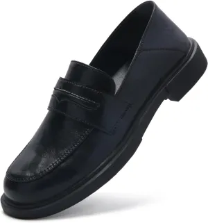 Women's Slip On Loafer Leather Casual Work Office Dressy Shoes